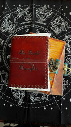 Agendă de piele lucrată manual -  The book of good thoughts