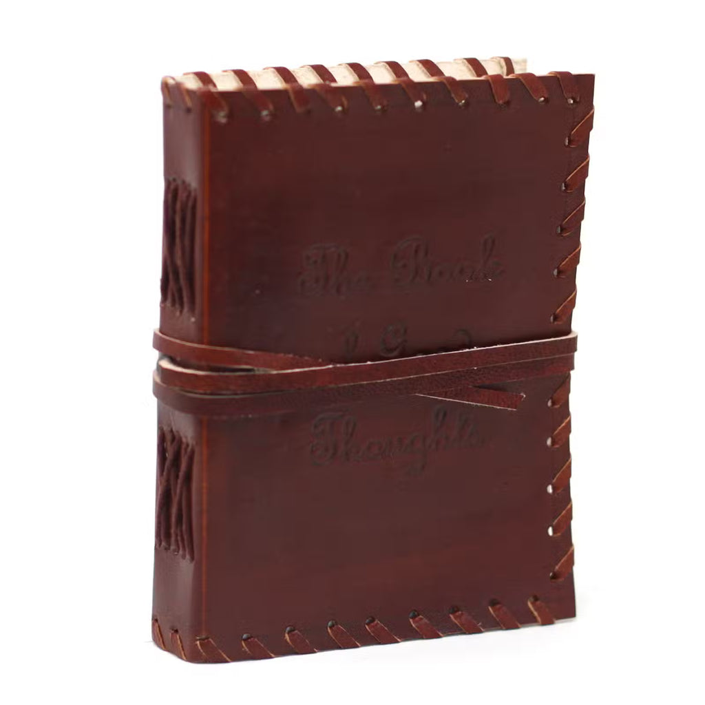 Agendă de piele lucrată manual -  The book of good thoughts