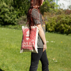 Tote bag din Bumbac - Love is a super power